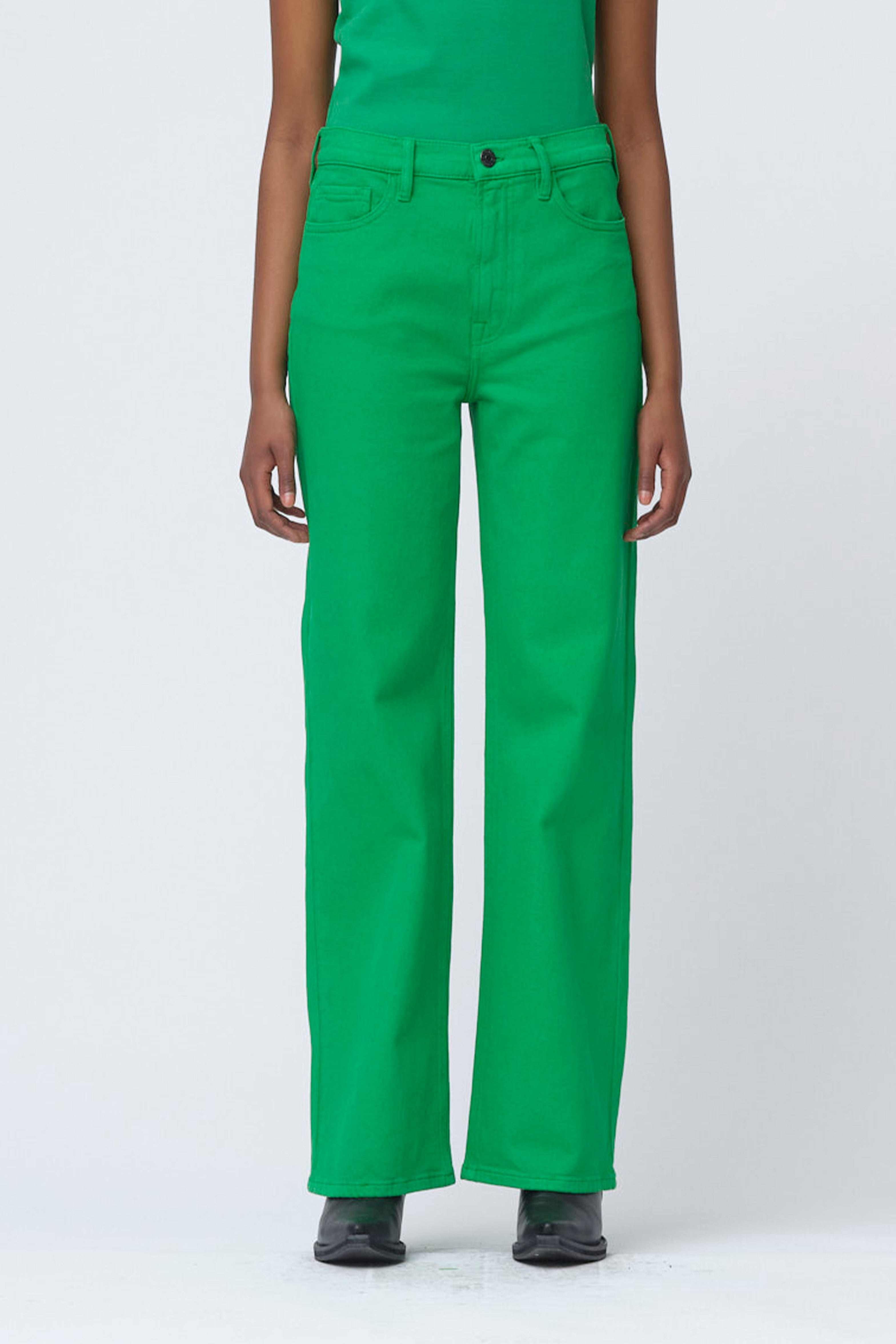 Tomorrow Brown Straight Jeans Earth Green Jeans & Pants 671 Earth Green