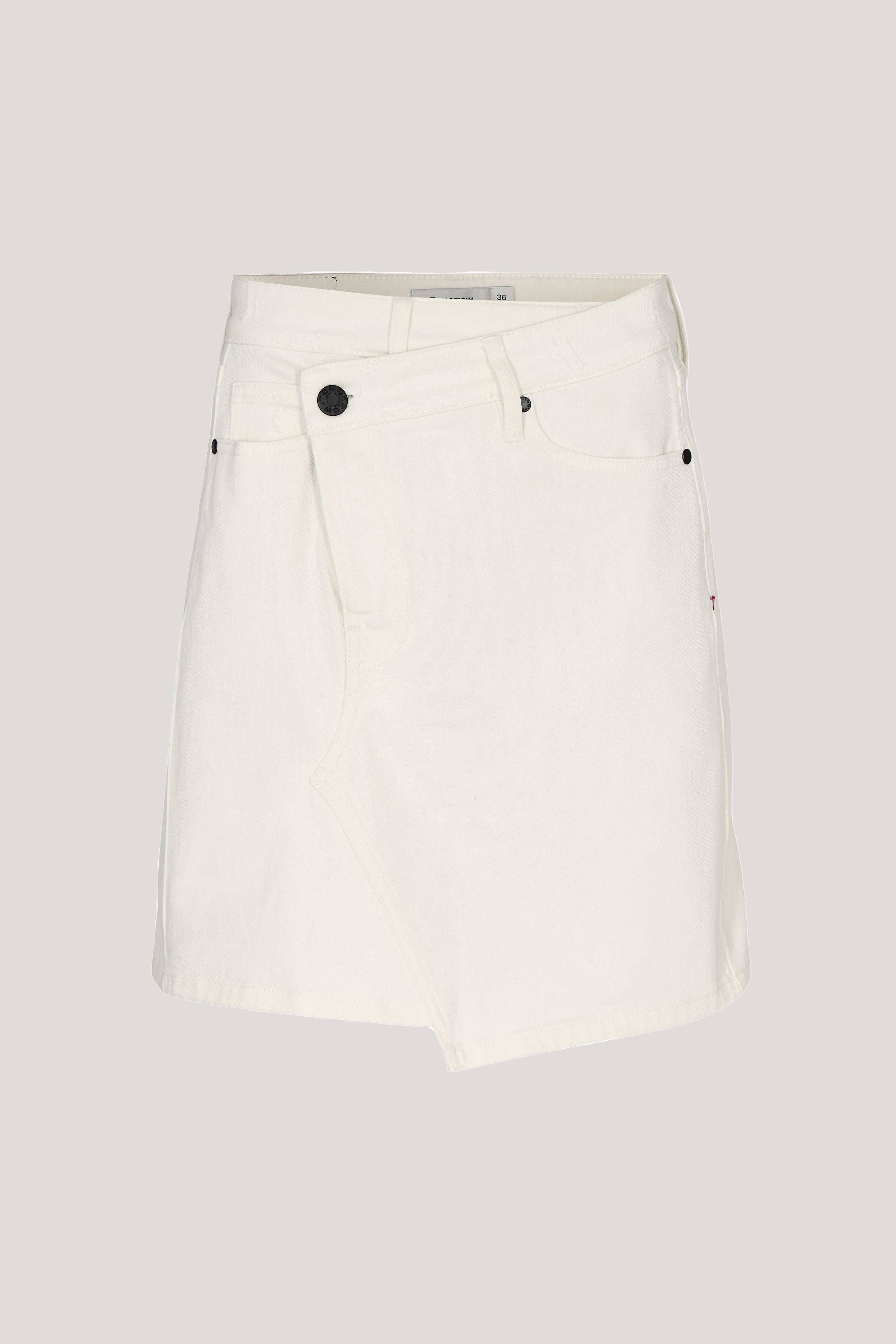 Tomorrow Brown Wrap Skirt Wash Rigid Ecru Skirt 03 Ecru