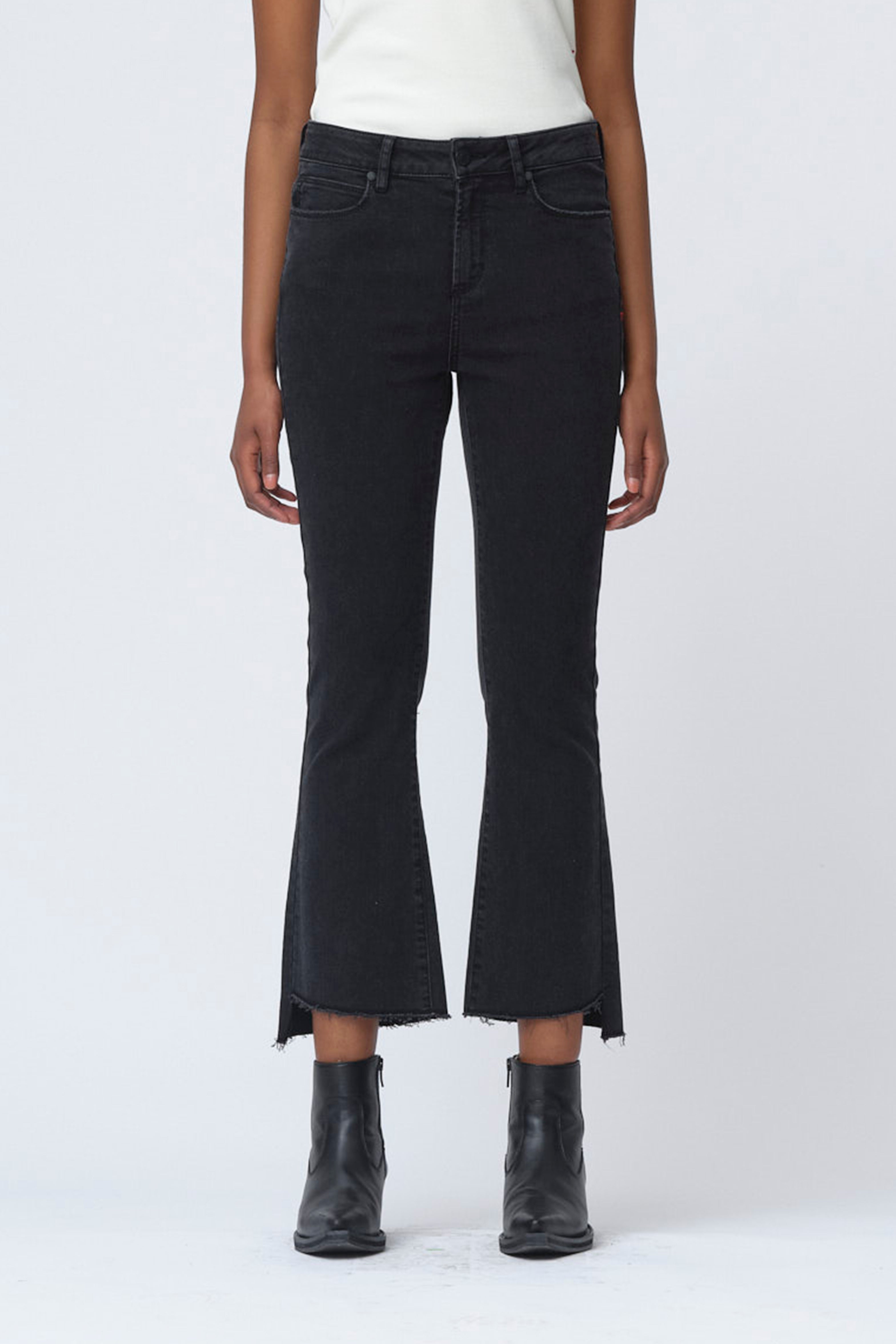 Tomorrow Malcolm Kick Flare wash Black Tokyo Distressed Jeans & Pants 9 Black