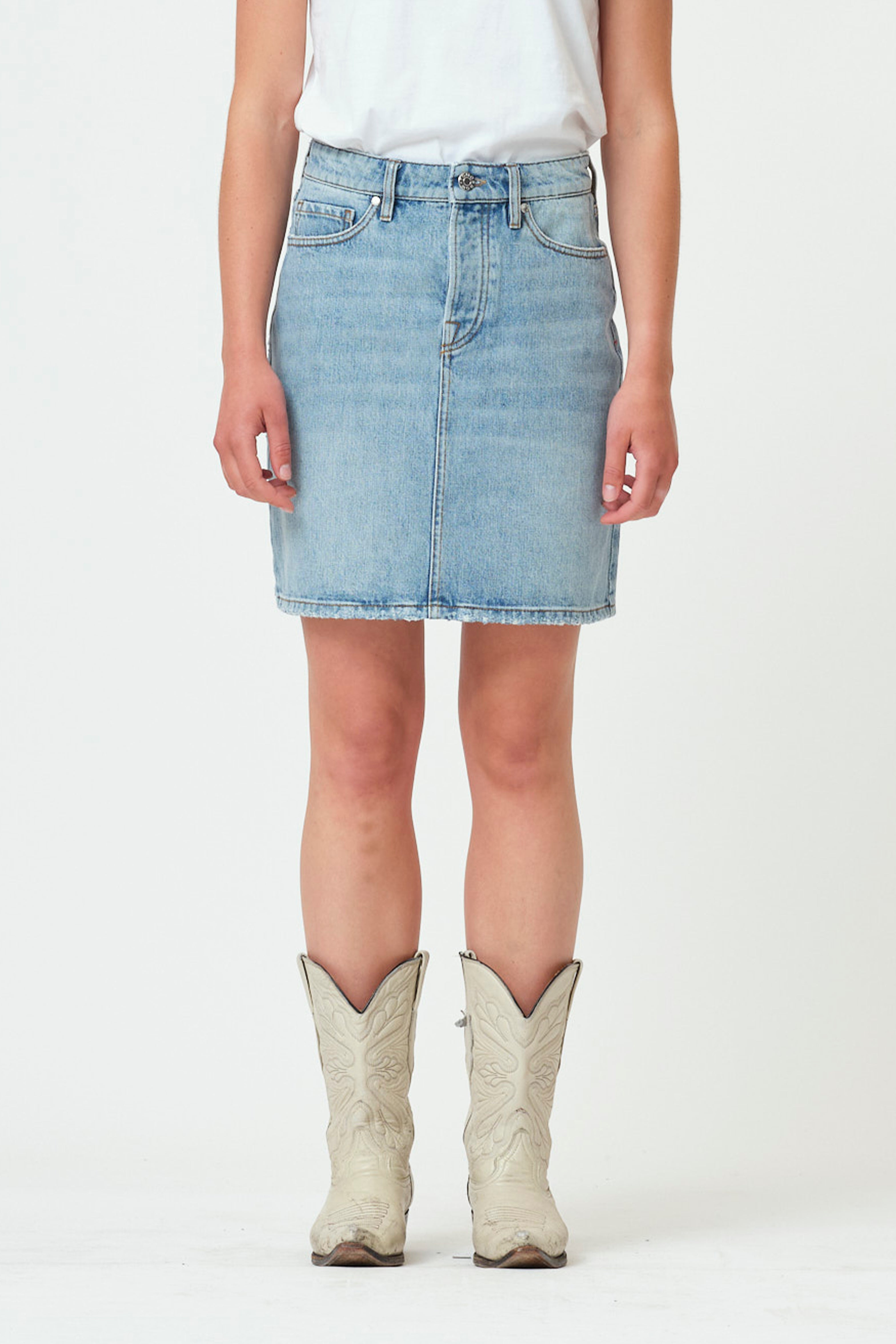 Tomorrow TD Mandela Denim Skirt wash Versailles Dist. Skirt 51 Denim blue