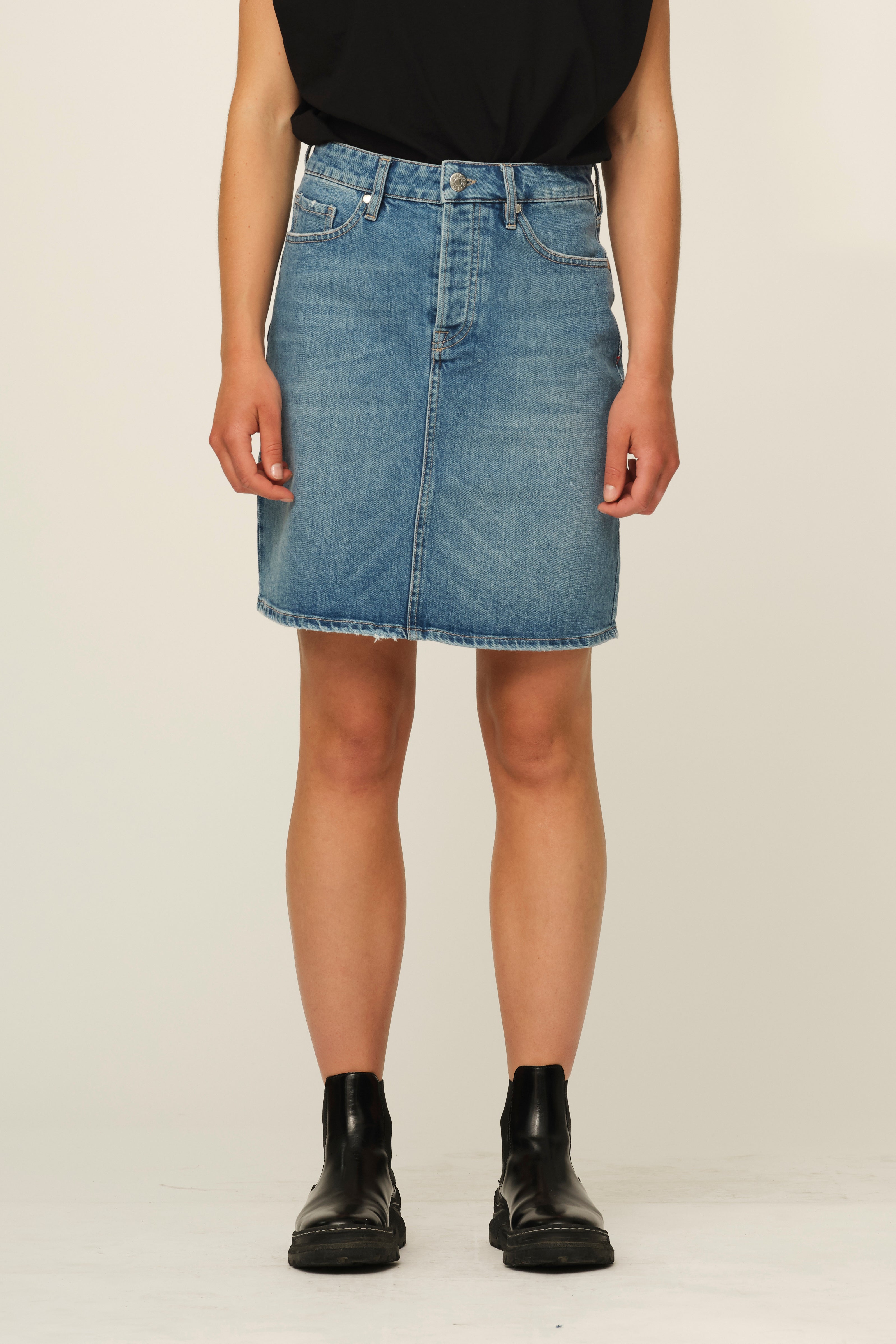 Tomorrow TD Mandela Skirt Wash Hong Kong Skirt 51 Denim blue