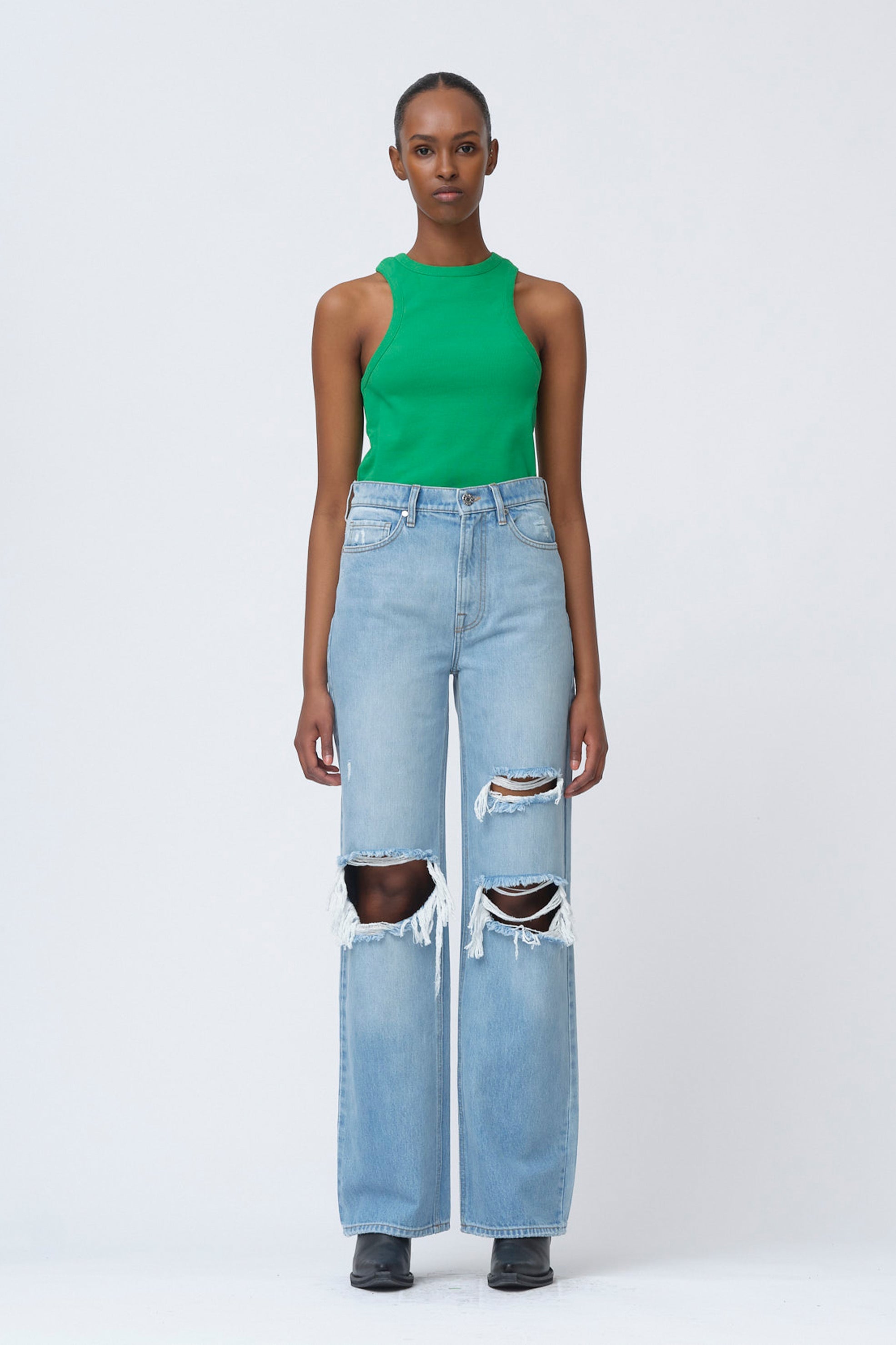 Brown Straight Jeans San Remo