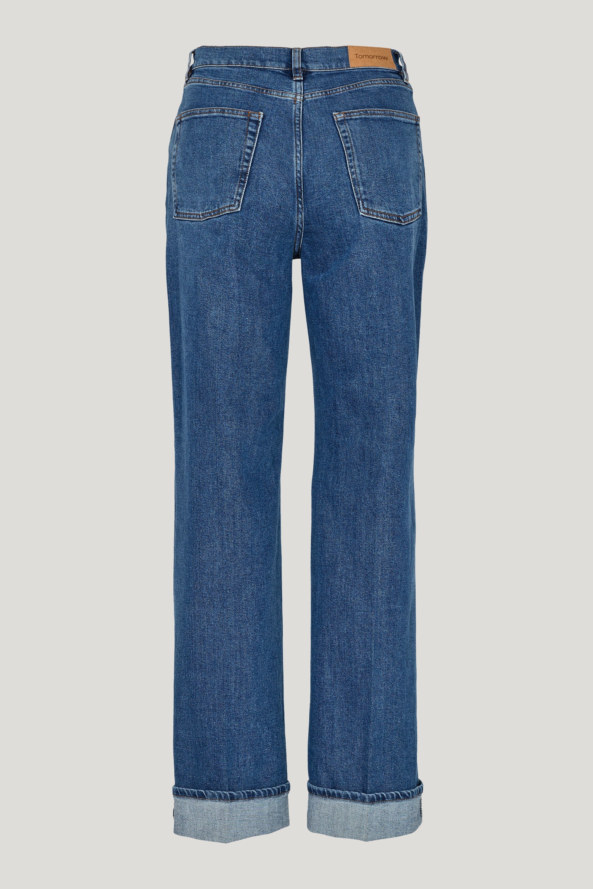 Brown Turn-up Jeans Dark Iowa