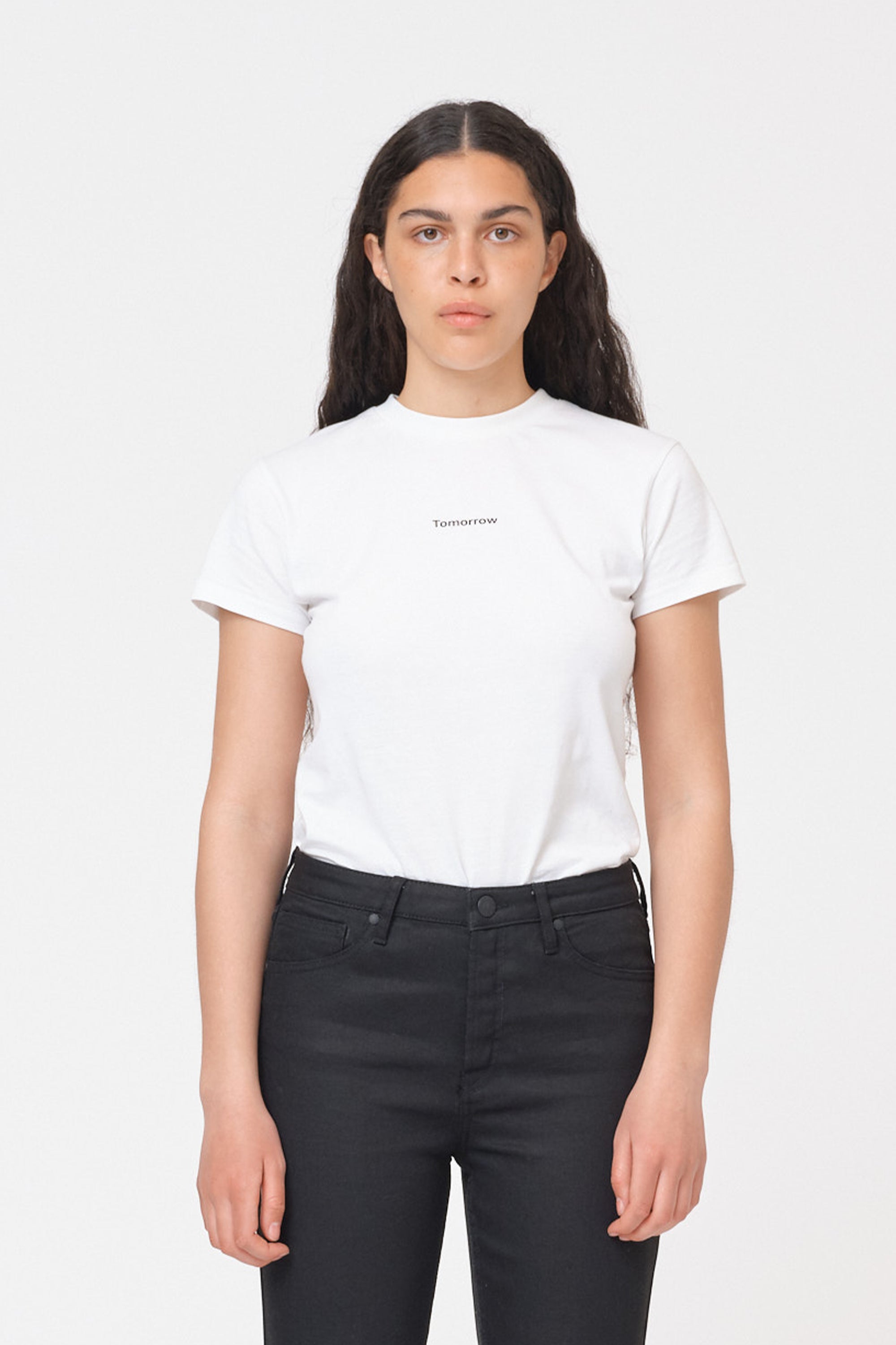 Tomorrow Casual SS o-neck Tops & T-shirts 0 White