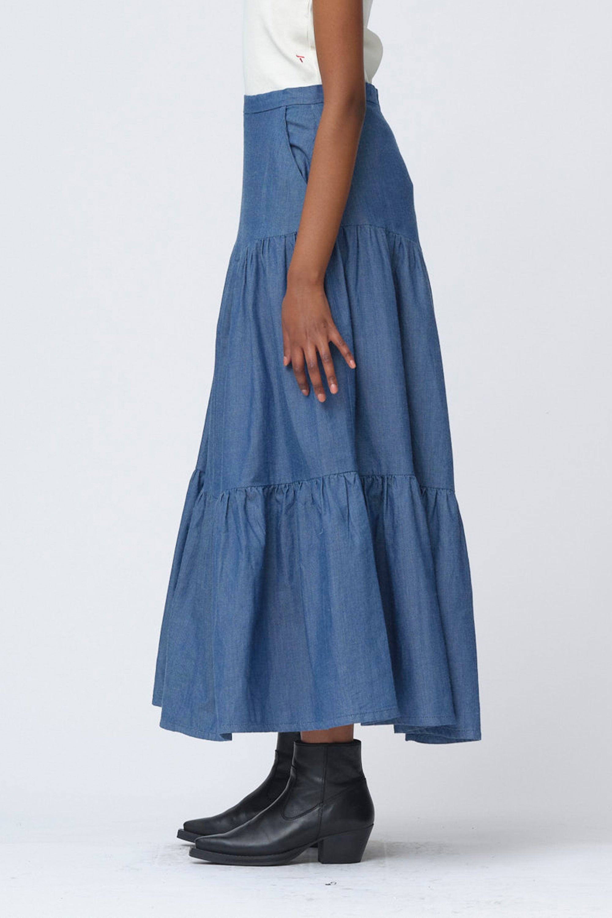 Ewa Boheme Long Skirt Real Indigo