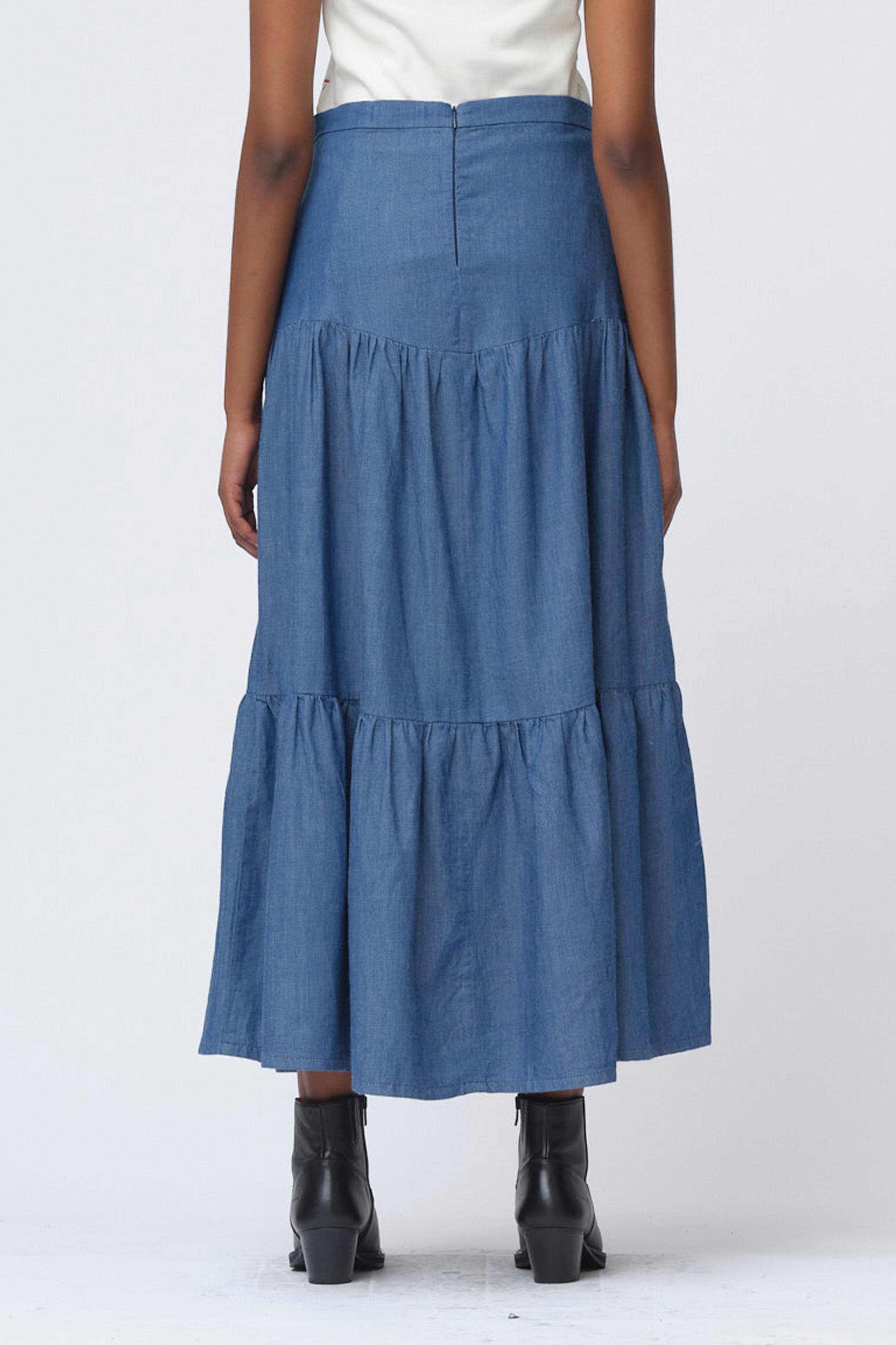 Ewa Boheme Long Skirt Real Indigo