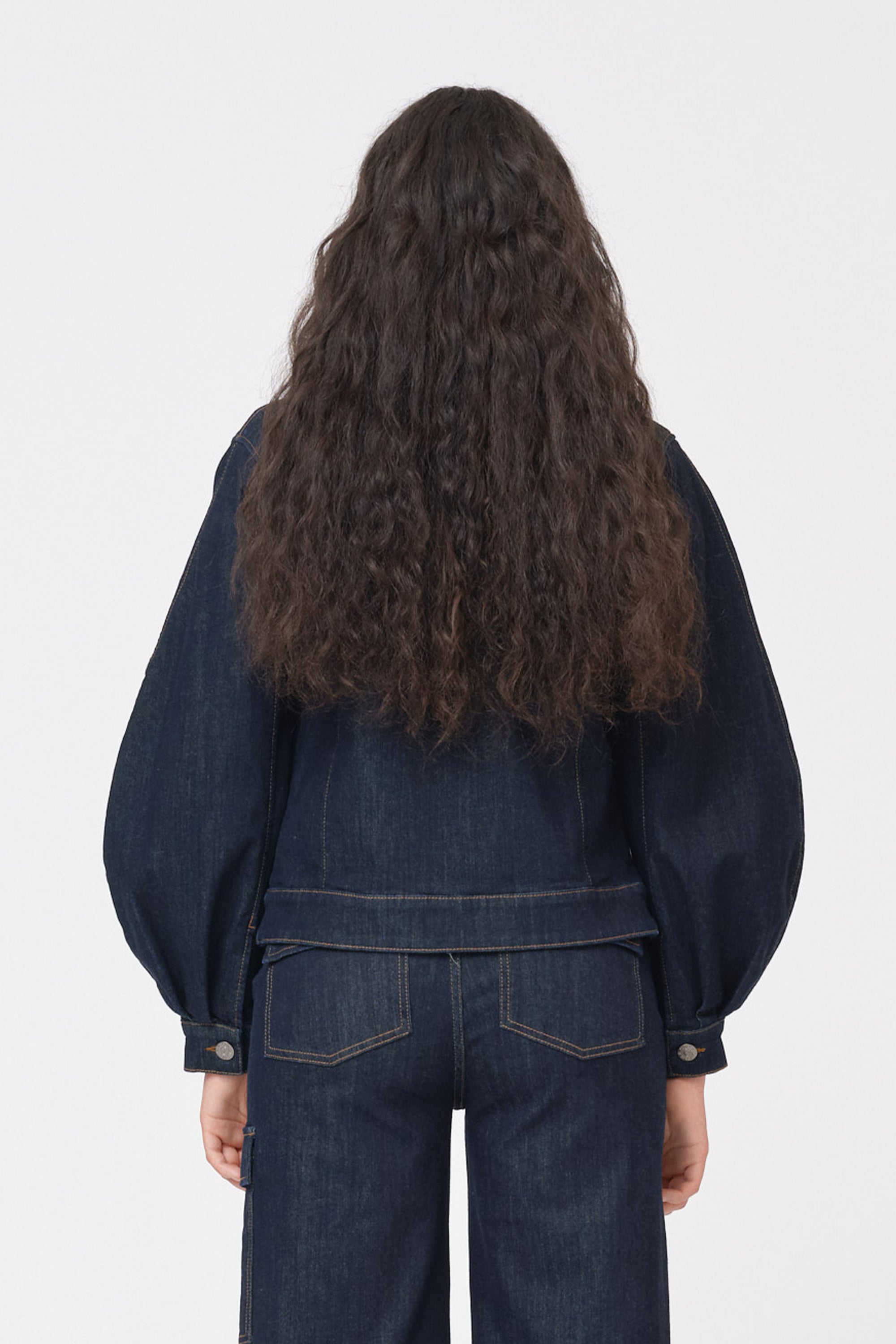 Greta Zip Jacket Raw Indigo