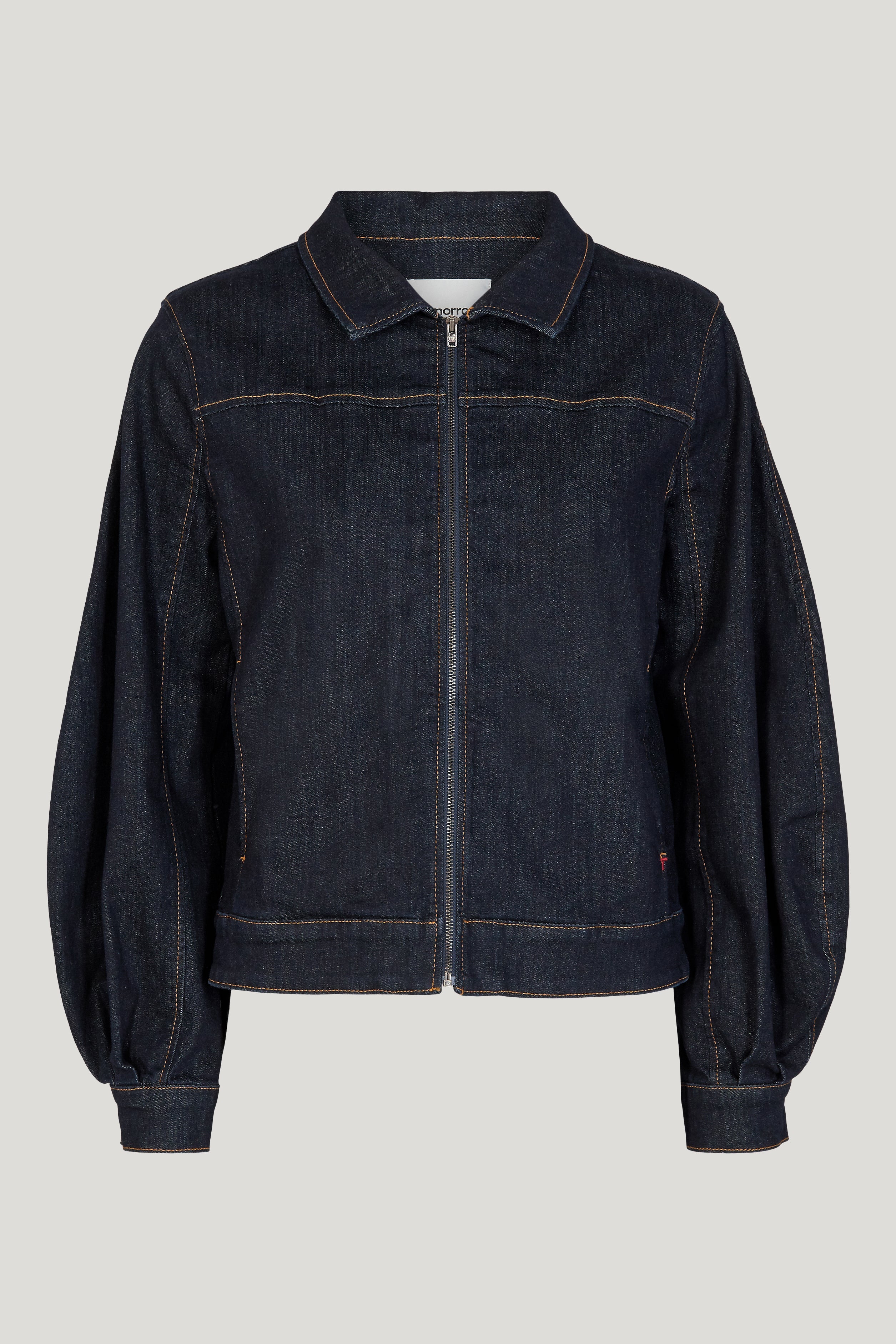 Greta Zip Jacket Raw Indigo