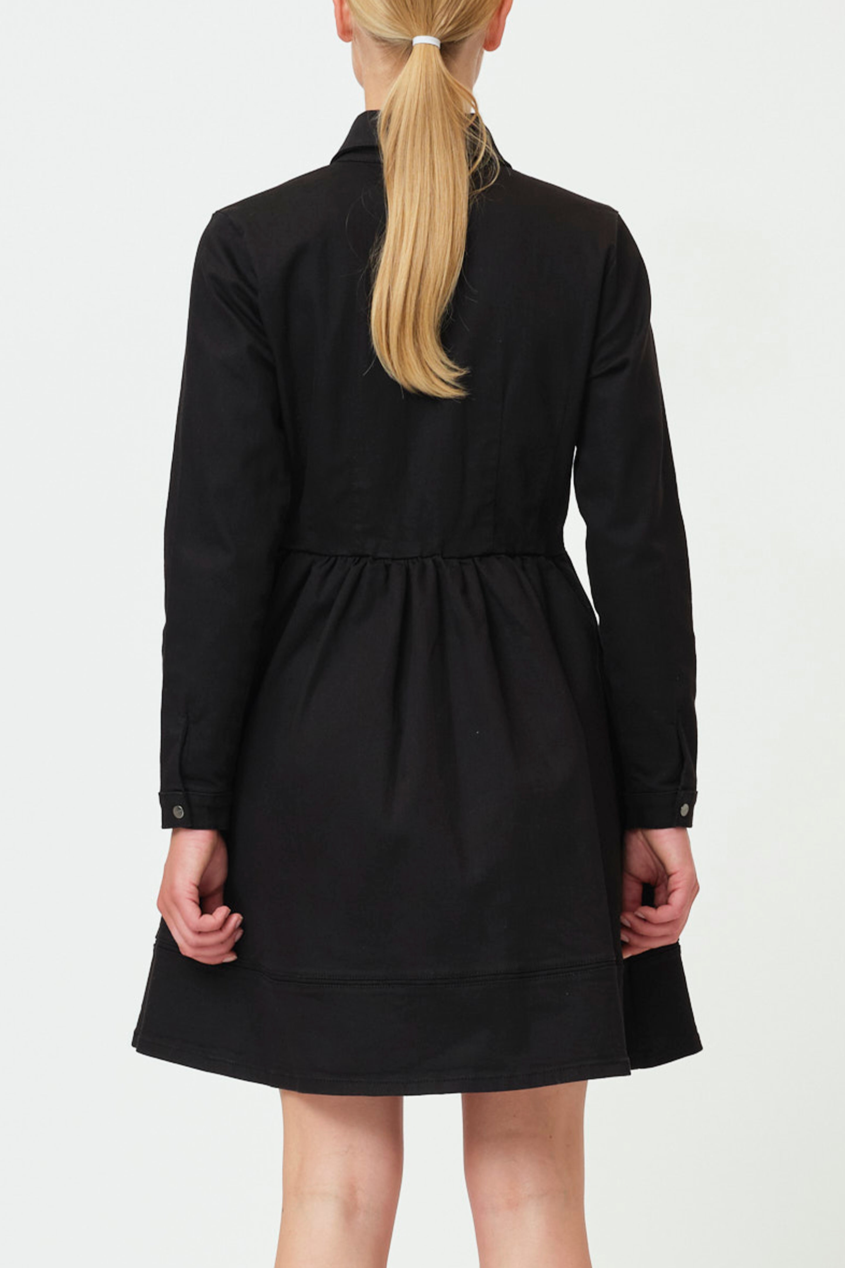 Brown Balloon Dress Clean Black