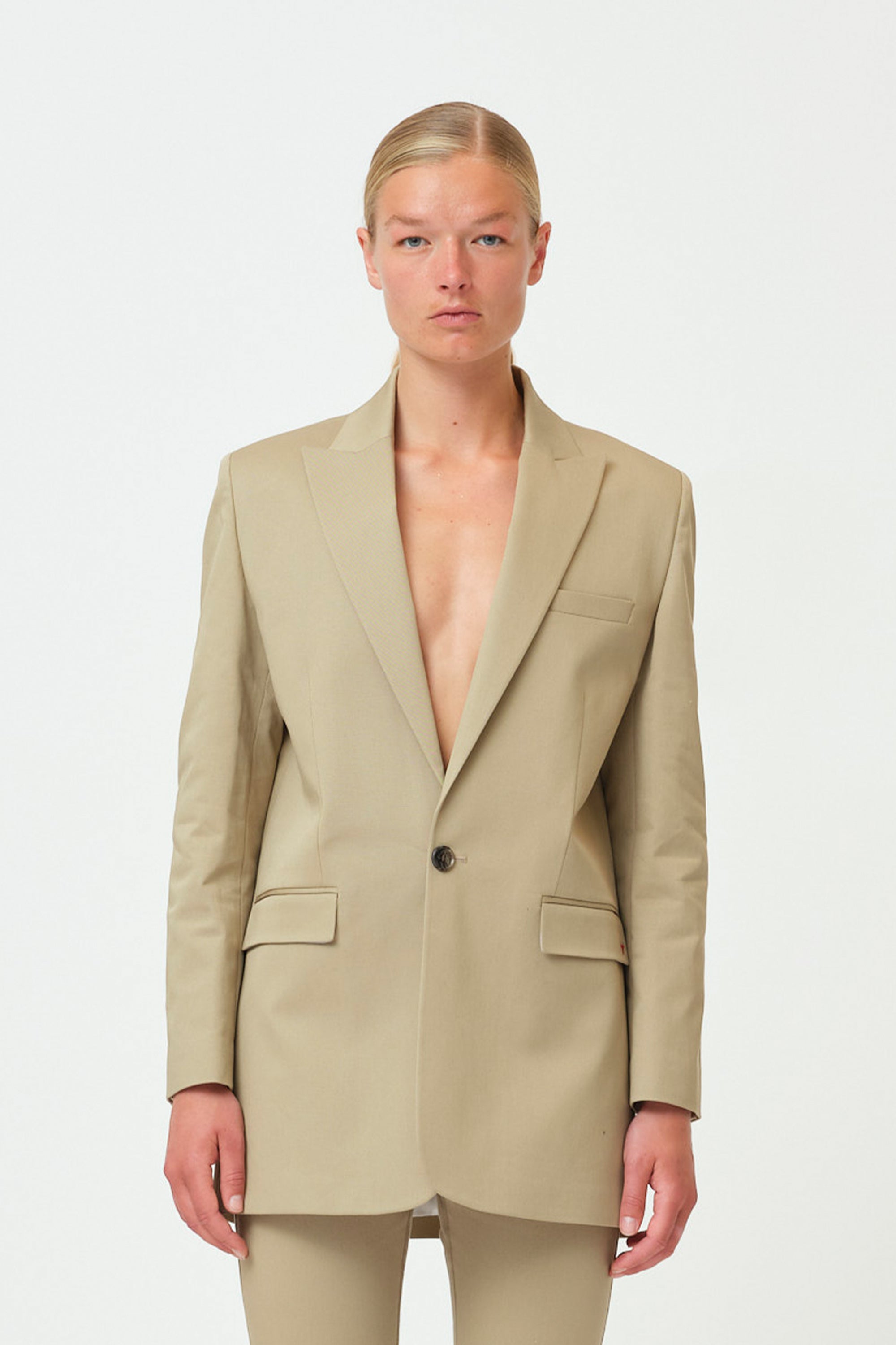 Tomorrow TD Ellen Oversize Blazer Clean Khaki Coats & Jackets 64 Khaki
