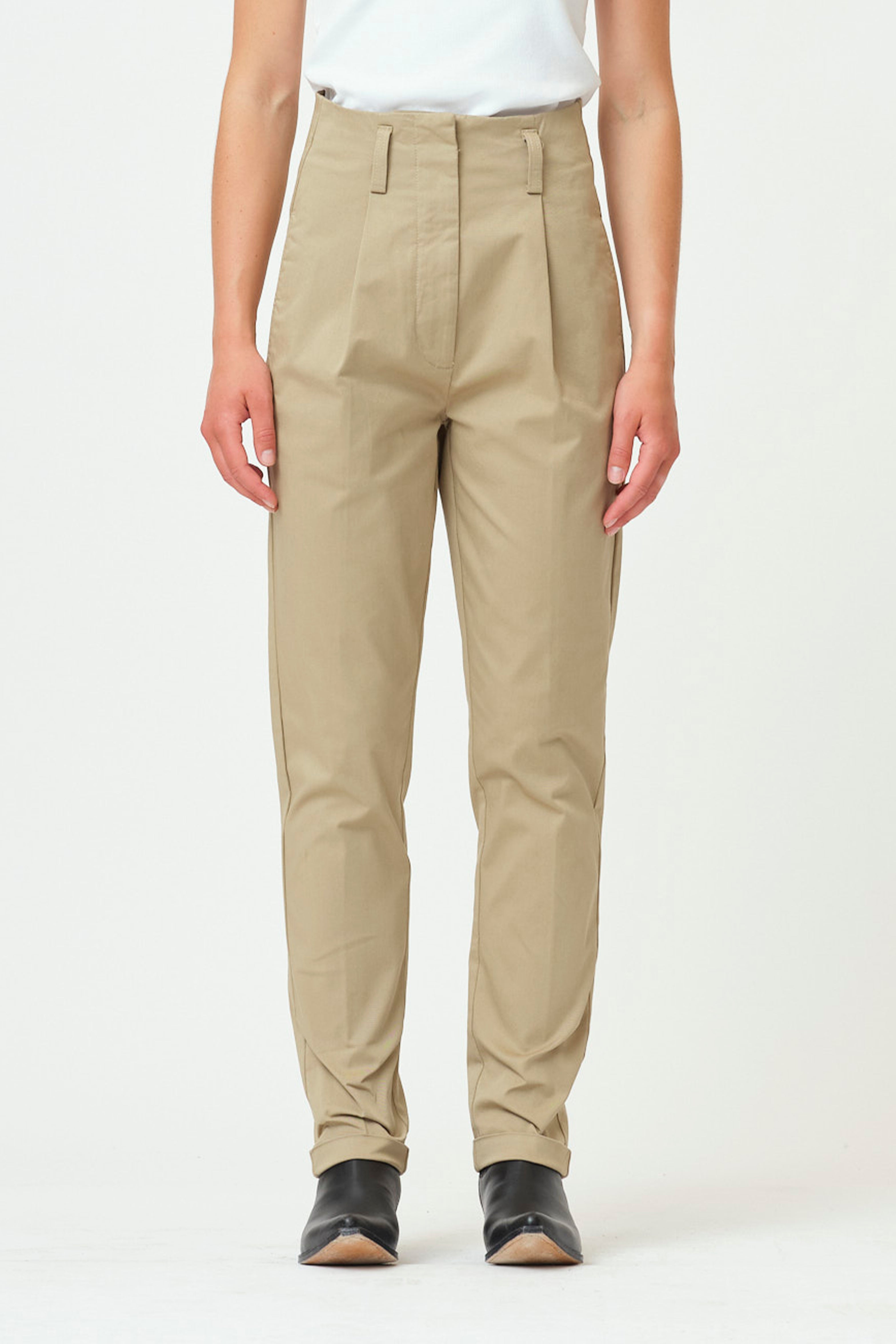 Tomorrow TD Ellen Pleat Pant Clean Khak Jeans & Pants 64 Khaki