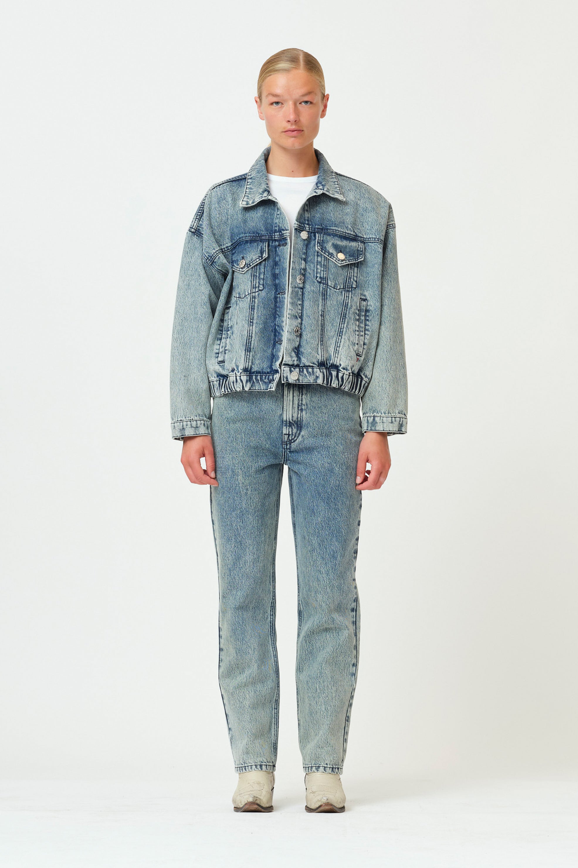 Ewa Denim Jacket Stone Bleached