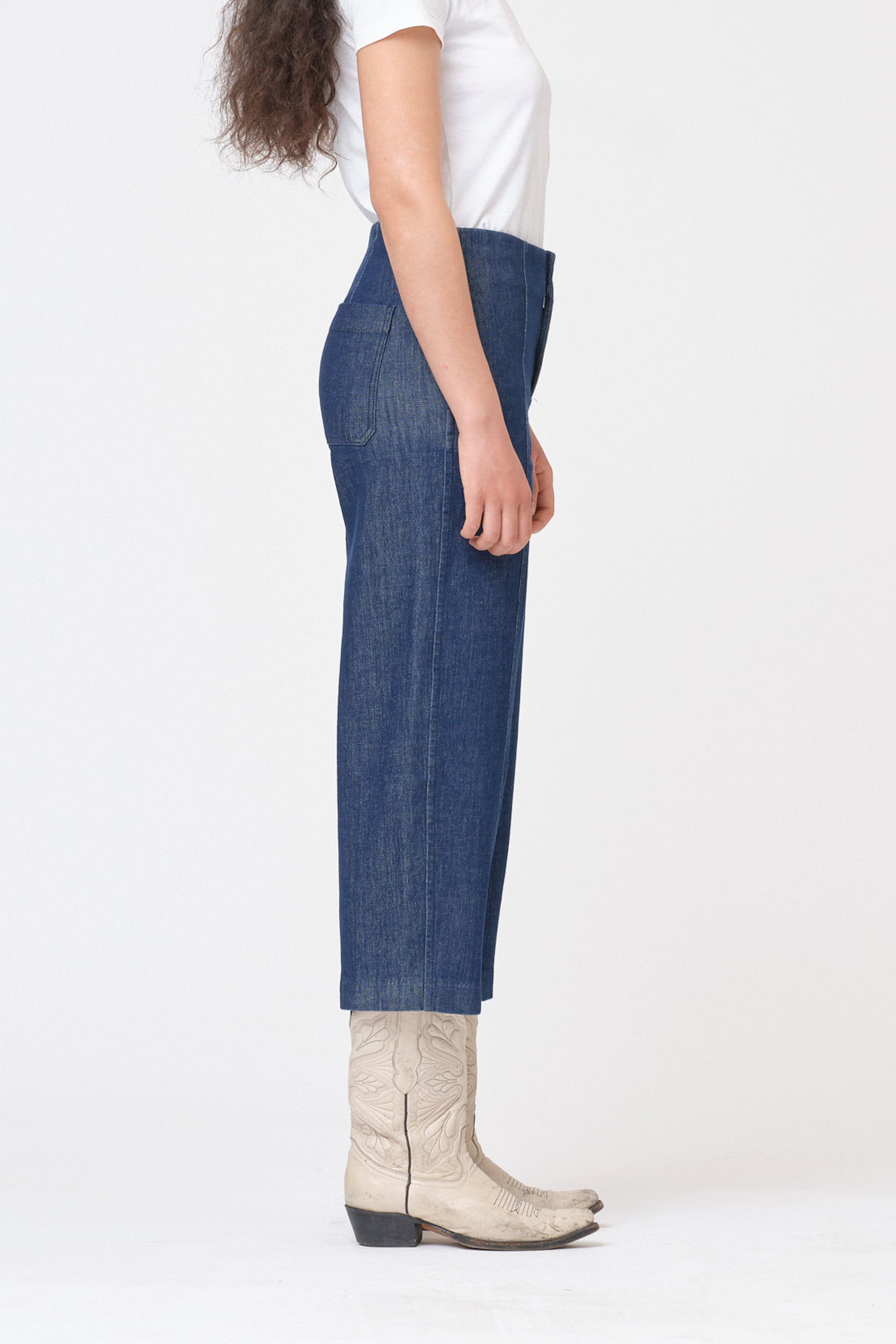 Stella Pant Raw Mid Blue
