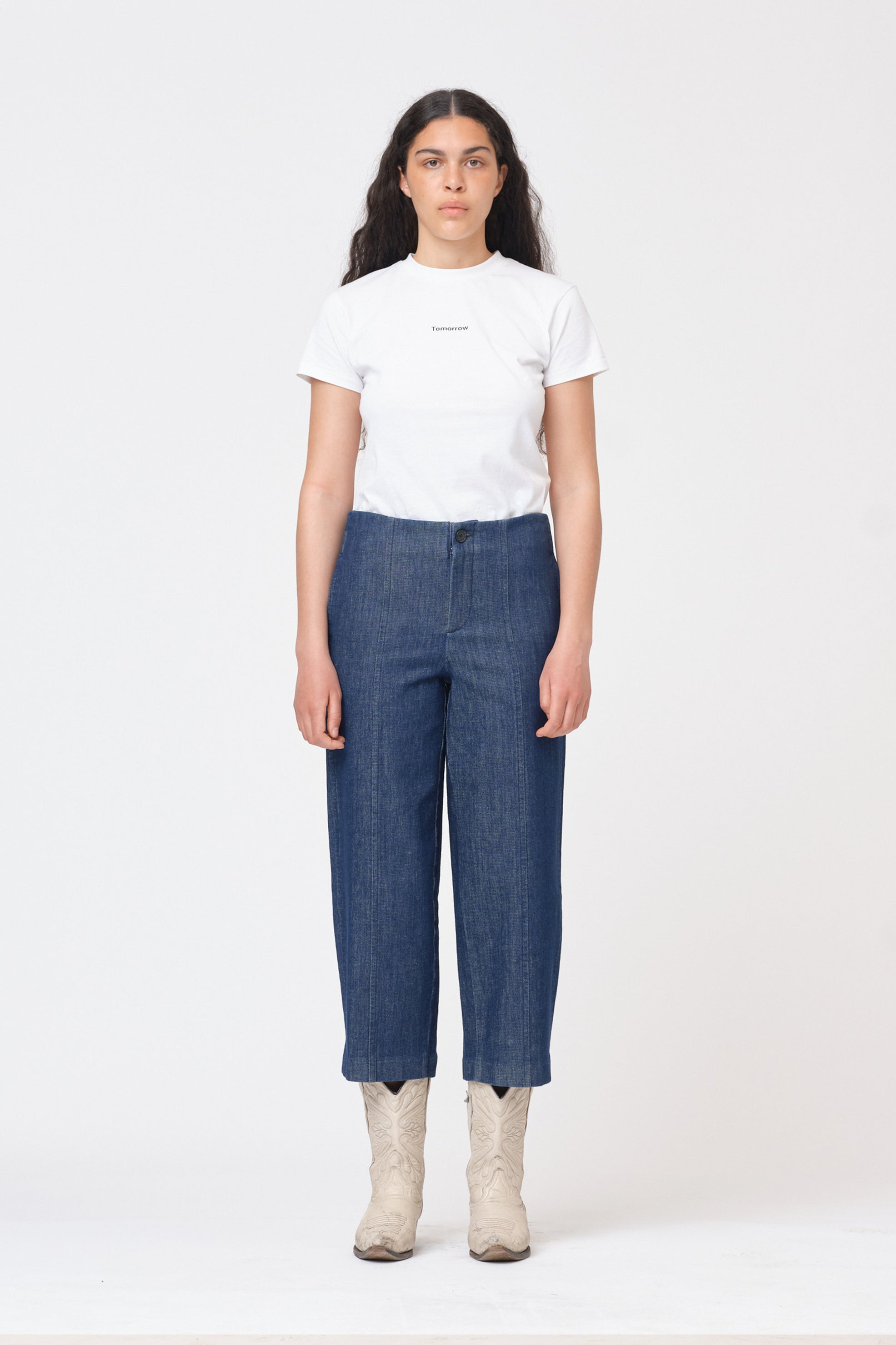 Stella Pant Raw Mid Blue